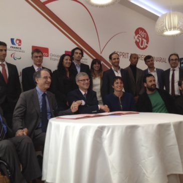 Signature d’une convention de mécénat pour la reconversion des sportifs de haut-niveau paralympiques